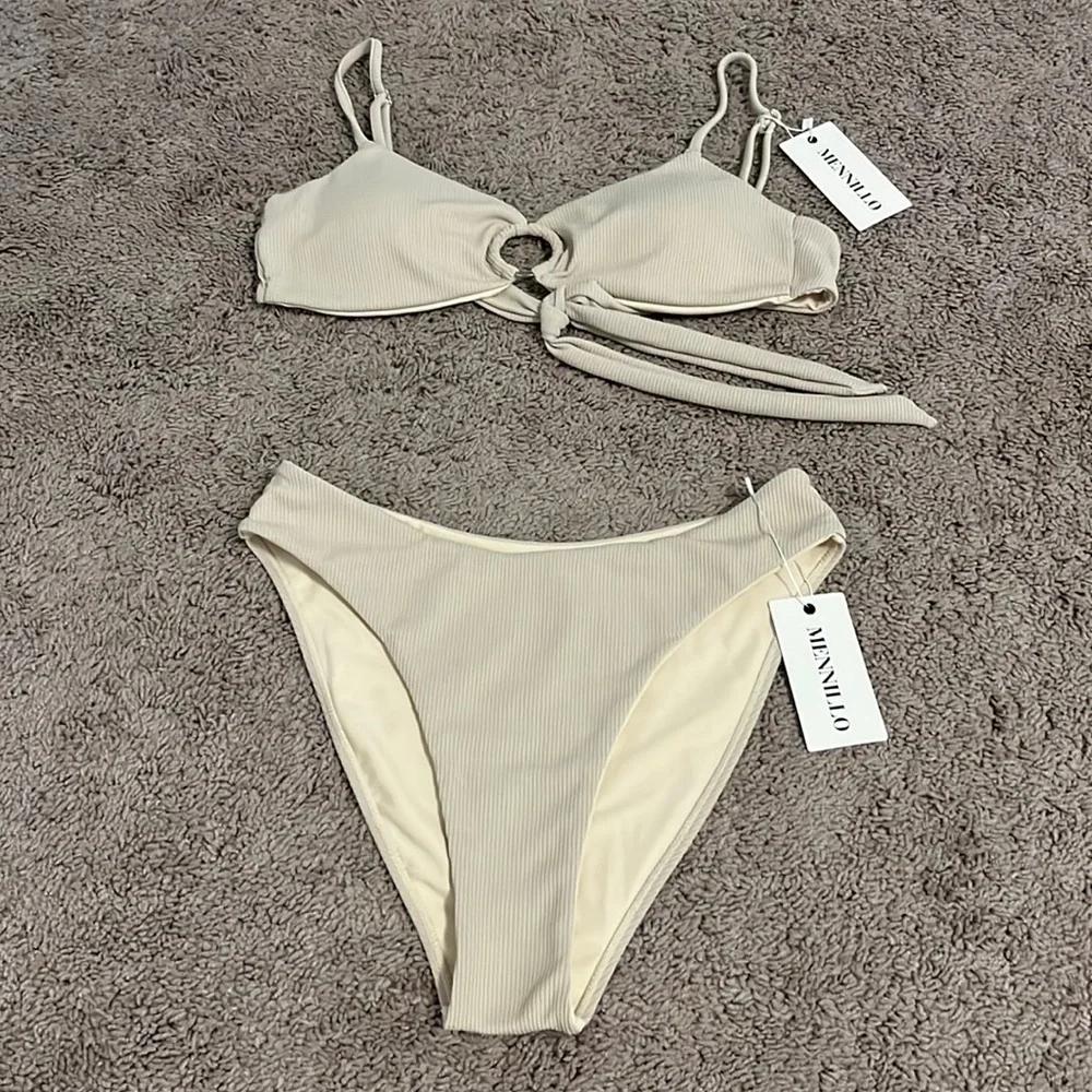 Cream Bikini Set - Picture 1 of 3